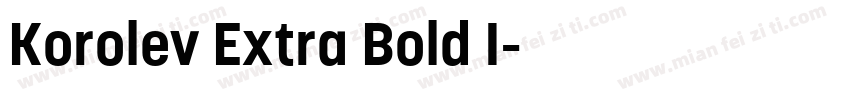 Korolev Extra Bold I字体转换